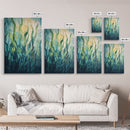 Underwater Kelp Forest, Coastal Landscape Art, Teal Wall Art, Nautical Decor, Nature Inspired Art, Wabi Sabi Art, Canvas Print