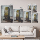 Ozymandias Art, moody art, coastal decor, wabi sabi art, rustic wall art, nautical decor, Framed Canvas Print, extra wide art