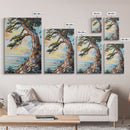 Joshua Tree Art, Coastal Landscape Art, Framed Canvas Print, Oak Tree Art, Rustic Art, Living Room Art, Boho Art, Moody Art