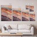 Abstract Landscape, mountain painting, geometric wall art, southwest wall art, moody art, gold abstract art, canvas print, wall art