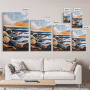 Stormy Coast, Moody Seascape, Canvas Print, Nautical Wall Art, Coastal Decor, Rustic Art, Ocean Painting, Gift Idea, Bedroom Art