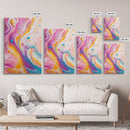 Fluid Art Painting, Psychedelic Wall Art, Colorful Abstract Art, Trippy Art, Bedroom Wall Art, Canvas Print, Swirl Paint Decor
