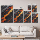 Molten Lava Flow Canvas Print Abstract Fire Art Modern Home Decor Dramatic Wall Artwork Industrial Style Accent Unique Gift Idea