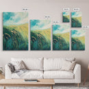 Wheat Field Landscape Canvas Print Rustic Farmhouse Wall Art, Golden Harvest Painting, Nature Art, Countryside Decor, Autumn Home Decor