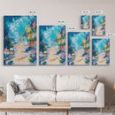 Underwater Fantasy Canvas Print Ocean Reef Wall Art, Abstract Sea Life Painting, Coastal Home Decor, Nautical Art, Beach House Decor