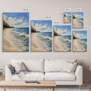 Beach Waves, Coastal Landscape Art, Nautical Wall Art, Above Bed Wall Art, Nautical Decor, Extra Wide Art, Framed Canvas Print