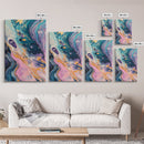Galaxy Swirl, Sacred Geometry Wall Art, Teal Wall Art, Blue and Green Wall Art, Canvas Print, Abstract Art, Whimsical Art