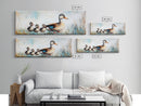 Mother Duck and Ducklings, Whimsical Farmhouse Animal Wall Art, Cute Baby Ducks Painting, Cozy Country Decor, Nursery Artwork