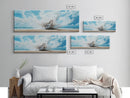 Ocean Wave Explosion Framed Canvas Print Coastal Wall Art, Beach Painting, Modern Seascape, Large Wall Decor, Living Room Artwork