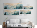 Misty Mountain Pines Canvas Print Serene Forest Landscape, Nature Wall Art, Boho Cabin Decor, Bedroom or Office Artwork, Rustic Vibes
