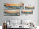 Fishing Net Sunset Canvas Print Coastal Wall Art Nautical Seaside Artwork Beach House Decor Ocean Landscape Framed Print