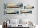 Driftwood Reflection Framed Canvas Print Coastal Wall Art, Rustic Lake House Decor, Minimalist Nature Art, Neutral Bedroom Wall Decor