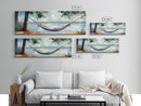 Relaxing Hammock Lake Scene, Tranquil Coastal Art, Serene Nature Painting, Boho Wall Decor, Minimalist Bedroom Art