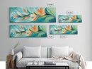 Tropical Floral Art, Vibrant Botanical Painting, Boho Nature Wall Decor, Bright Summer Home Decor, Bedroom or Living Room Art