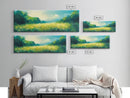 Serene Meadow Landscape Framed Canvas Print Nature Wall Art Impressionist Painting Summer Home Decor Bedroom or Office Wall Accent