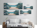 Secluded Beach Path Canvas Print Tropical Escape Painting Nature Coastal Wall Art Calm Ocean Scene Large Wall Art Living Room
