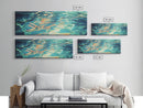 Reflective Water Painting Tranquil Blue Abstract Wall Art Fluid Ocean Surface Artwork Minimalist Modern Decor Bedroom