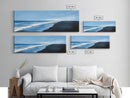 Stormy Sea Canvas Print Minimalist Ocean Painting Dark Coastal Art Black and White Beach House Decor Moody Living Room Wall Art