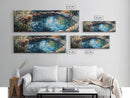 Tranquil Forest Pond Canvas Print, Rustic Nature Painting, Water Reflection Wall Art, Cabin Living Room Decor, Earthy Green Artwork