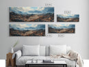 Moody Mountain Landscape Framed Canvas Print Dramatic Nature Art, Rustic Cabin Decor, Stormy Sky Painting, Wilderness Wall Art