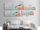 Seagull Flight Canvas Print Coastal Wall Art, Beach House Decor, Soaring Bird Painting, Ocean Lover Gift, Minimalist Art