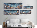 Seashell Beach Framed Canvas Print Coastal Wall Art, Ocean Inspired Artwork, Textured Nautical Painting, Tropical Home Decor