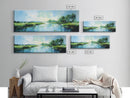 Tranquil, Marshland, Reflection, Nature, Framed Canvas Print, Living Room Wall Art, Impressionist Art, Serene Water Scene