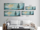 Solitary Tree, Abstract Nature, Textured Painting, Framed Canvas Print, Rustic Wall Art, Cozy Cabin Decor, Office Wall Decor