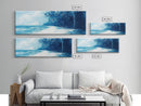Ocean Shore, Coastal Landscape, Nautical Wall Art, Framed Canvas Print, Beach House Decor, Monochrome Seascape, Tranquil Art, Water Scene