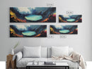 Volcanic Lake, Dramatic Scenery, Canvas Print, Dark Wall Art, Living Room Decor, Moody Landscape, Bold Colors, Office Wall Art