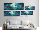 Mystical Forest Framed Canvas Print, Enchanted Woods Art, Vibrant Landscape Wall Art, Nature Home Decor, Boho Aesthetic