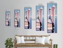 Dockside View, Ocean Reflection, Coastal Escape, Framed Canvas Print, Nautical Wall Art, Beach House Decor, Relaxing Home Aesthetic