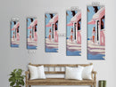 Pink Paradise, Coastal Retreat, Tropical Art, Canvas Print, Living Room Wall Art, Vacation Vibes, Minimalist Decor, Pastel Art