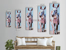 White Horse, Equestrian Art, Modern Farmhouse, Framed Canvas Print, Rustic Wall Art, Boho Western Style, Living Room Wall Art