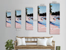 Beach Shell, Seaside Tranquility, Framed Canvas Print, Coastal Home Decor, Ocean Serenity, Boho Aesthetic, Calm and Relaxing Art
