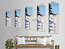 Ocean Walkway, Dunes and Shadows, Coastal Serenity, Soft Light, Framed Canvas Print, Living Room Wall Art, Beach House Decor