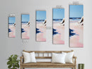Ocean Shore, Coastal Landscape Art, Beach House Wall Decor, Pastel Seascape, Nautical Art, Tranquil Wall Art, Canvas Print