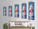 Jumping Dolphin, Ocean Wall Art, Coastal Decor, Beach House Painting, Marine Life Art, Nautical Artwork, Framed Canvas Print