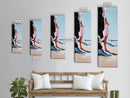 Serene Woman, Beach Reflection, Feminine Art, Framed Canvas Print, Coastal Aesthetic, Boho Minimalist, Bedroom Decor, Neutral Palette