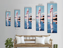 Coastal Reflection, Modern Beach Art, Minimalist Ocean Decor, Contemporary Wall Art, Blue and Pink Seascape, Canvas Print, Bedroom Wall Art