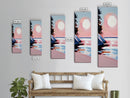 Sunset Beach, Ocean Landscape Painting, Warm Coastal Colors, Abstract Water Reflection, Modern Art, Canvas Print, Living Room Wall Art