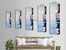 Serene Lake Reflection, minimalist art, modern landscape, abstract water painting, calming decor, bedroom wall art, framed canvas print