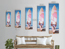 Surfboard Art, Beach Wall Decor, Coastal Living Print, Modern Summer Art, Minimalist Style, Framed Canvas Print, Ocean Lover Gift