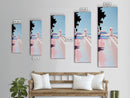 Seaside Walkway, Nautical Wall Art, Coastal Landscape, Canvas Print, Beach House Decor, Ocean Painting, Minimalist Art, Bedroom Wall Art