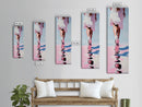 Elegant Walking Art, Minimalist Fashion, Dreamy Pastel Print, Framed Canvas Print, Modern Aesthetic, Bedroom Wall Art, Stylish Home Decor