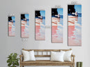 Tranquil Beach Scene, Coastal Wall Art, Pastel Ocean Print, Framed Canvas Print, Minimalist Seascape, Modern Home Decor, Bedroom Art