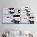 Serene Lake Reflection, Tranquil Water Scene, Minimalist Landscape, Framed Canvas Print, Living Room Wall Art, Coastal Wall Decor