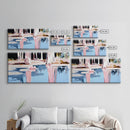 Forest Reflection, Water Landscape, Nature Wall Decor, Living Room Art, Minimalist Home Art, Canvas Print, Pastel Landscape, Zen Artwork