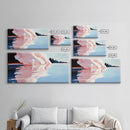 Iceberg Reflection, Arctic Landscape, Cool Tones, Ocean Scene, Framed Canvas Print, Modern Wall Art, Office Decor, Coastal Painting