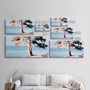Coastal Tree, Ocean Breeze, Nature Landscape, Serene Scene, Framed Canvas Print, Beach House Wall Art, Relaxing Home Decor, Minimalist